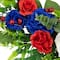 24" Carnation & Rose Artificial Americana Wreath